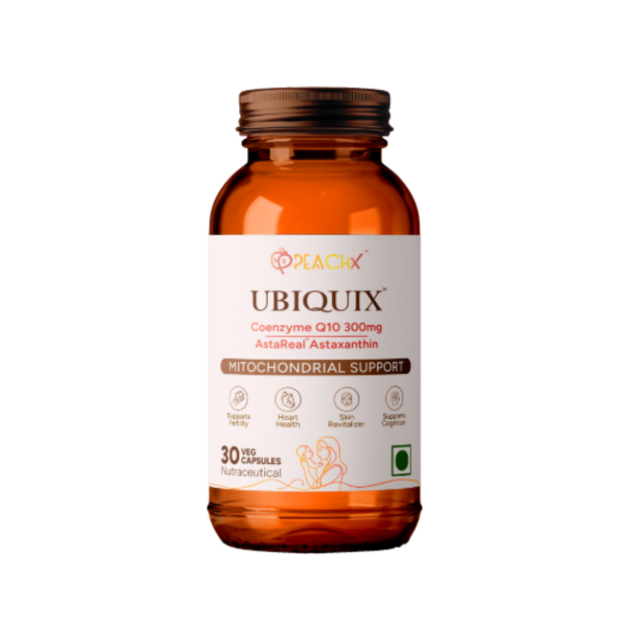 PeachX Ubiquix Ubiquinol 300mg + Astaxanthin (30 Capsules)