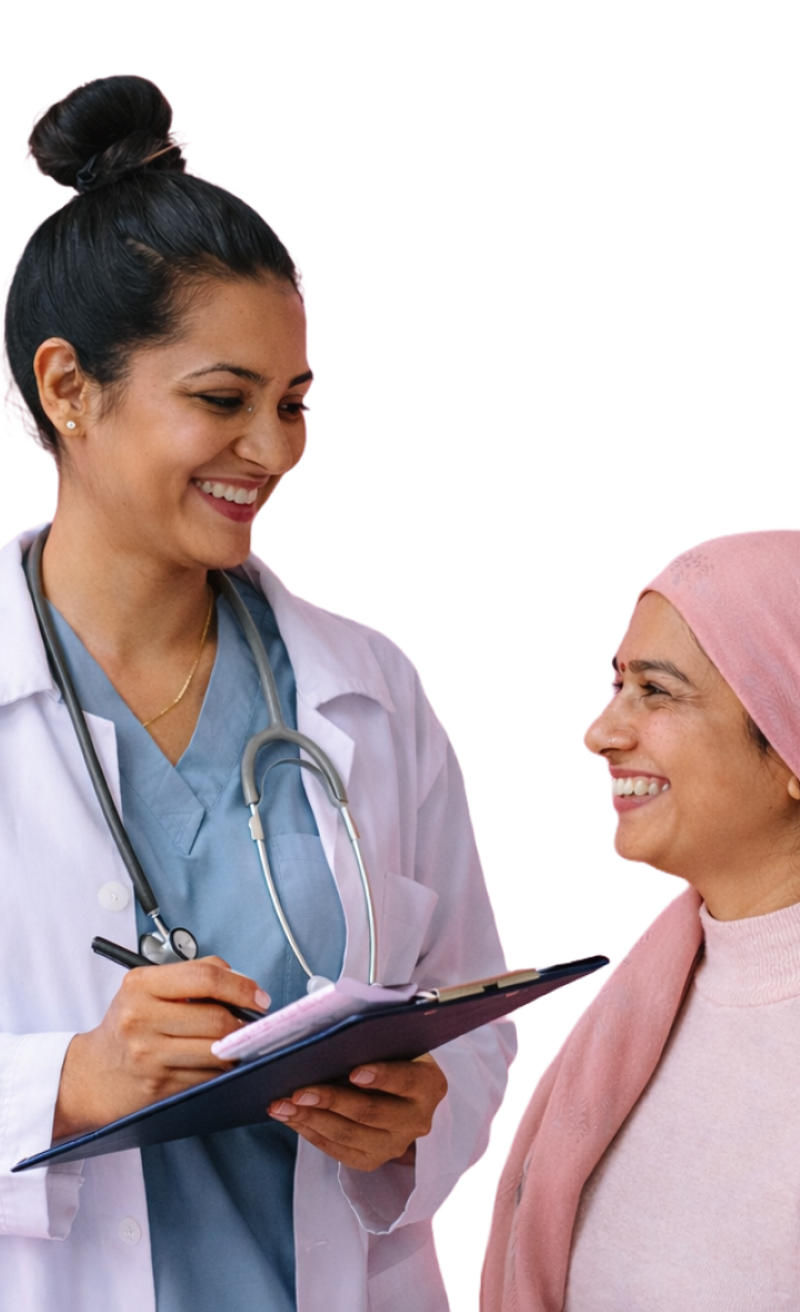 Doctor consulting with cancer patient