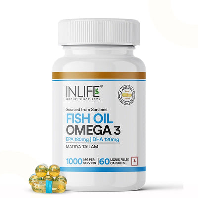 Inlife Fish Oil Omega-3 1000mg (60 Capsules)