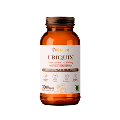 PeachX Ubiquix Ubiquinol 300mg + Astaxanthin (30 Capsules)