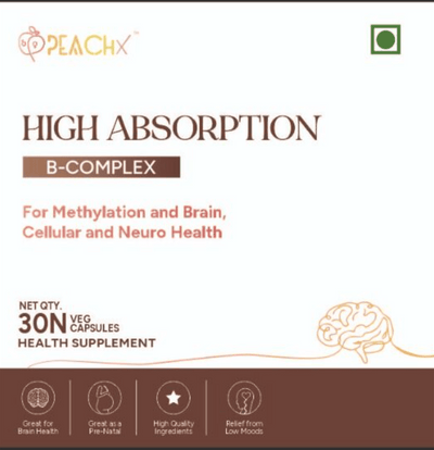 PeachX Vitamin B Complex, 30 Capsule