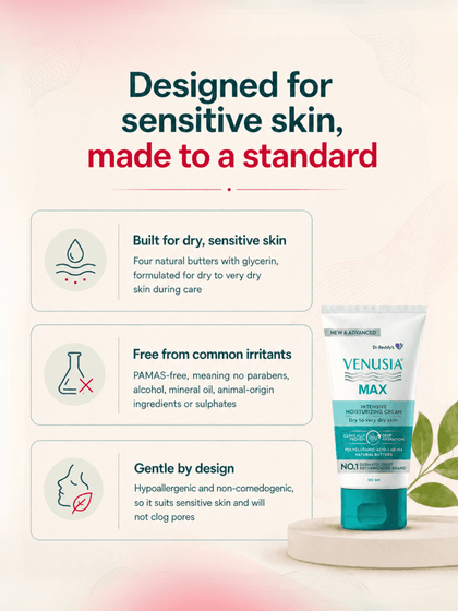 Venusia Max Intensive Moisturising Cream, with Natural Butters for Dry Skin (150 gm)