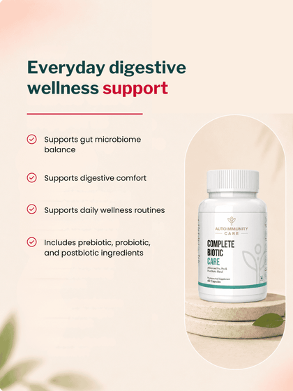 Autoimmunity Care Complete Biotic Care, 3 in 1 Pre Pro & Postbiotic (60 Capsules)