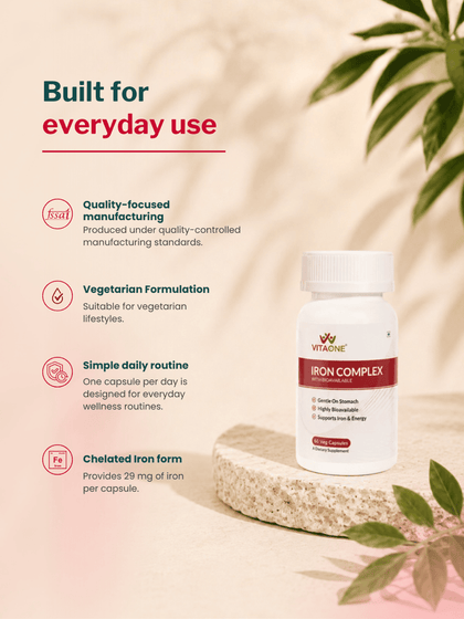Vitaone Iron Bisglycinate Complex (60 Capsules)
