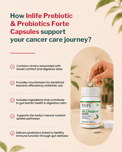 Inlife Prebiotic & Probiotics Forte, 25 Billion, 14 Probiotic Strains (60 Veg Capsules)