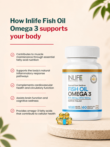 Inlife Fish Oil Omega-3 1000mg (60 Capsules)