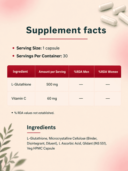 PeachX Antioxia Liposomal Glutathione 500mg + Vit C (30 Capsules)