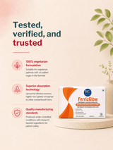 PeachX FerricGlow (Iron Pyrophosphate 30 mg + Vitamin C 65 mg + Folic Acid + B Complex) 30 Sachets