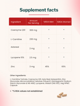 PeachX Ubiquix Ubiquinol 300mg + Astaxanthin (30 Capsules)