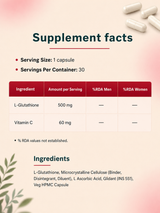 PeachX Antioxia Liposomal Glutathione 500mg + Vit C (30 Capsules)