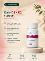 Vitaone Vitamin D3 + K2-7 (90 Capsules)