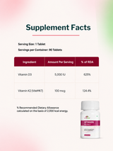 Vitaone Vitamin D3 + K2-7 (90 Capsules)
