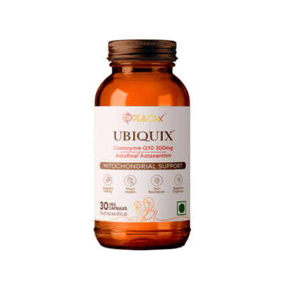 PeachX Ubiquix Ubiquinol 300mg + Astaxanthin (30 Capsules)