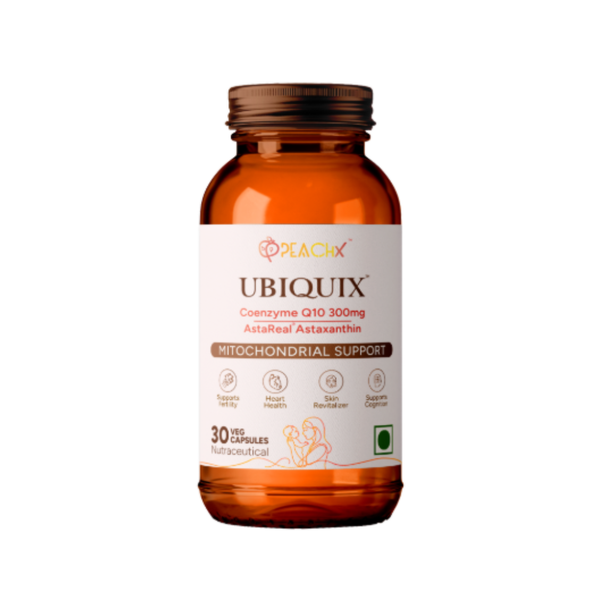 PeachX Ubiquix Ubiquinol 300mg + Astaxanthin (30 Capsules)