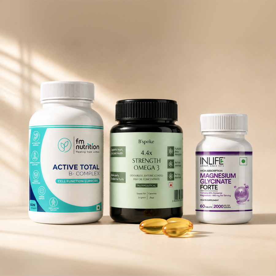 Wellness Booster - Magnesium Glycinate, B-Complex, Omega-3